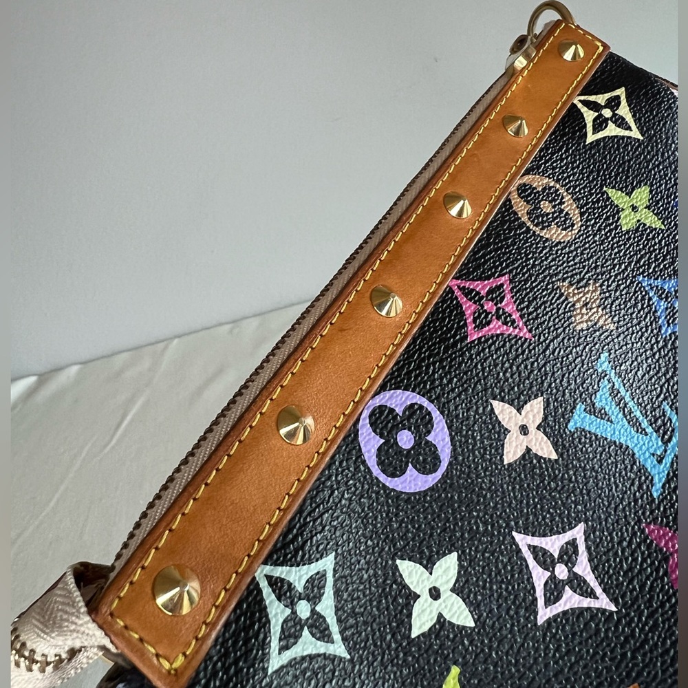 Louis Vuitton Monogram Multicolor Pochette Accessories Black. - Picture 10 of 16